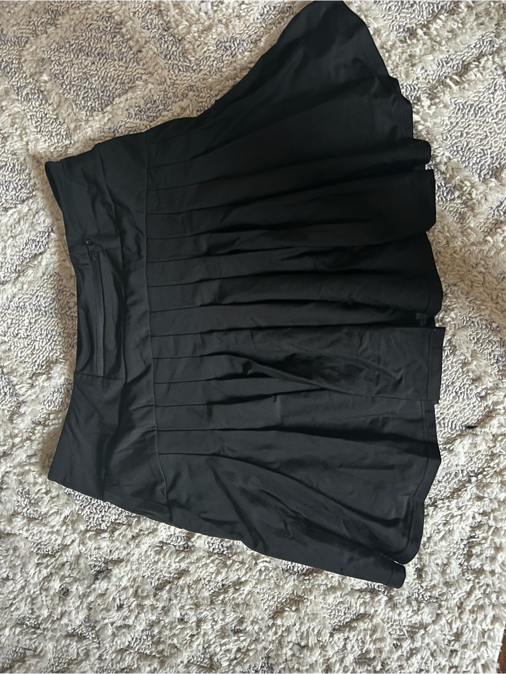 HALARA Black Pleated Skater Skirt